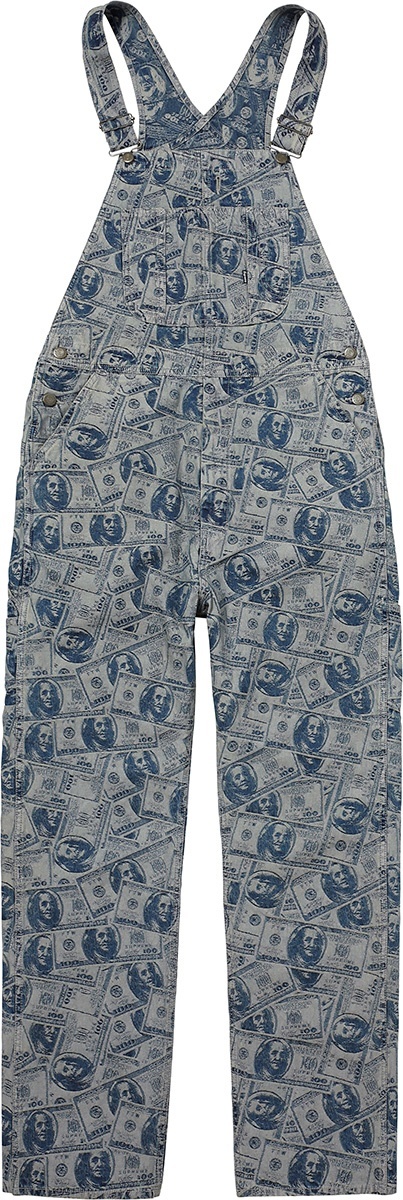 100 Dollar Bill Overalls view 2